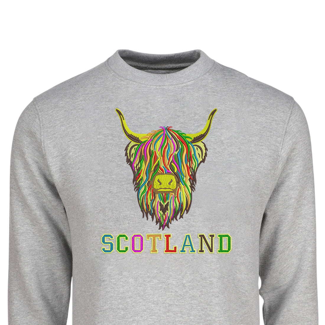 ADULT SWEATSHIRTS | EMB MLT COW 6
