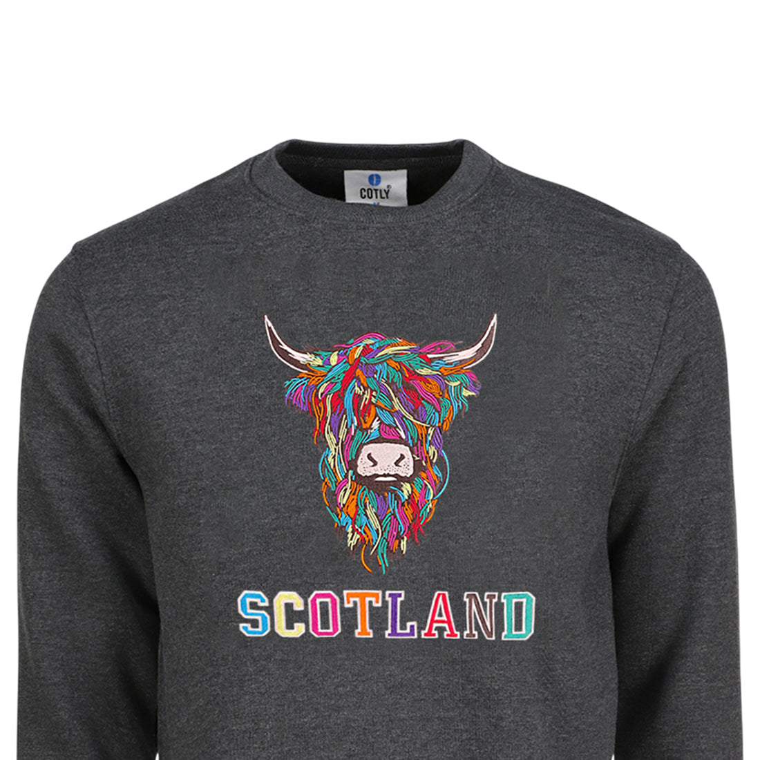 ADULT SWEATSHIRTS | EMB MLT COW 2