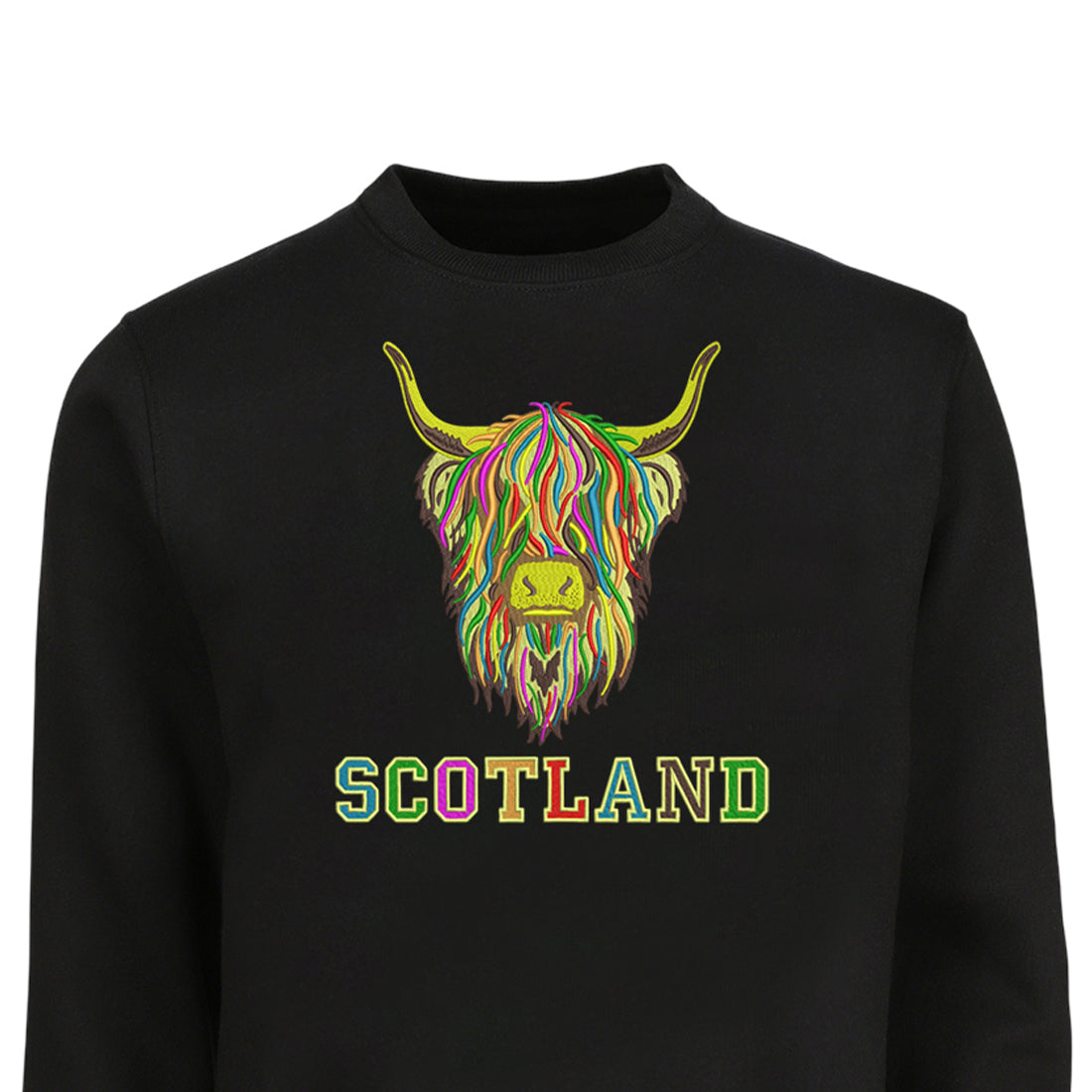 ADULT SWEATSHIRTS | EMB MLT COW 6