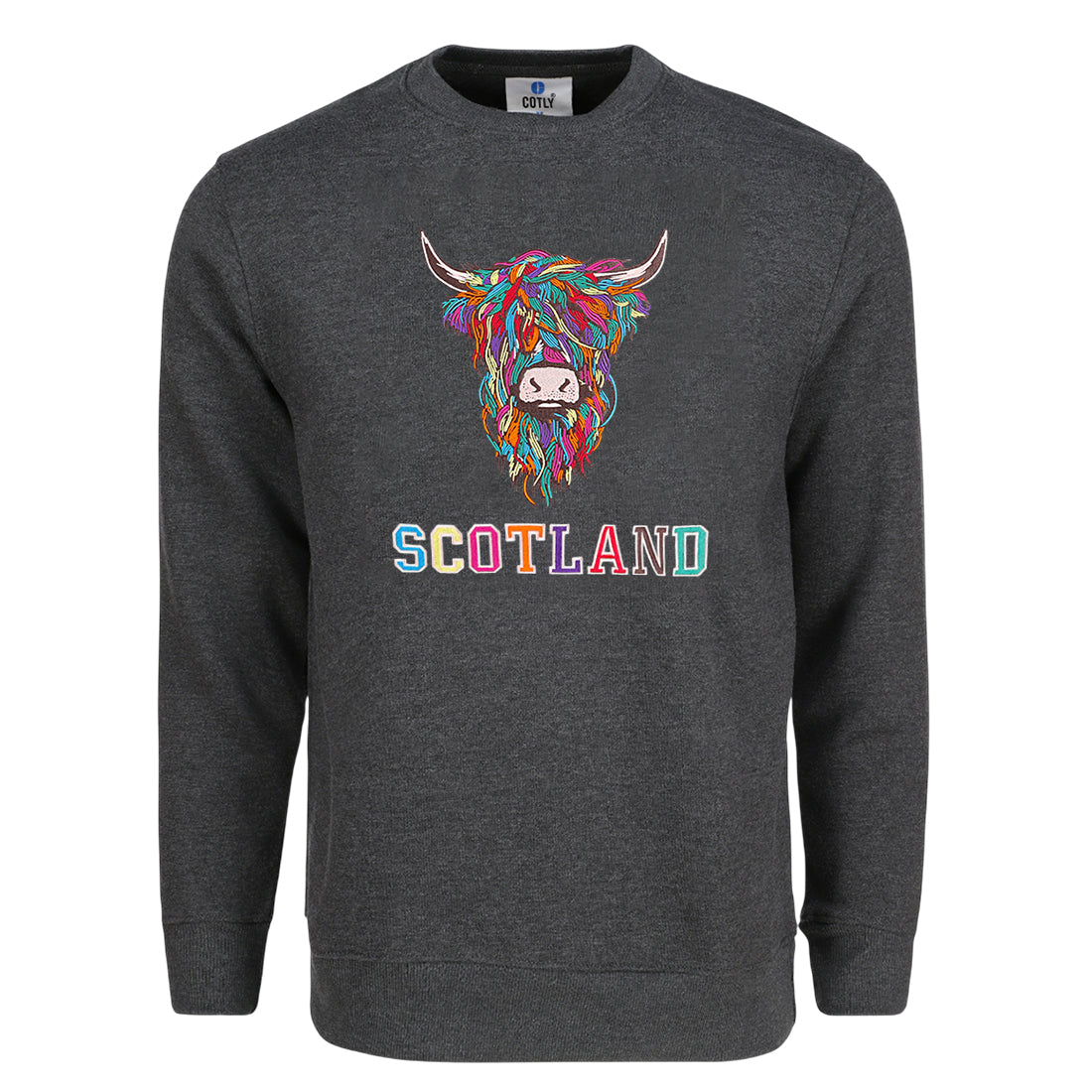 ADULT SWEATSHIRTS | EMB MLT COW 2