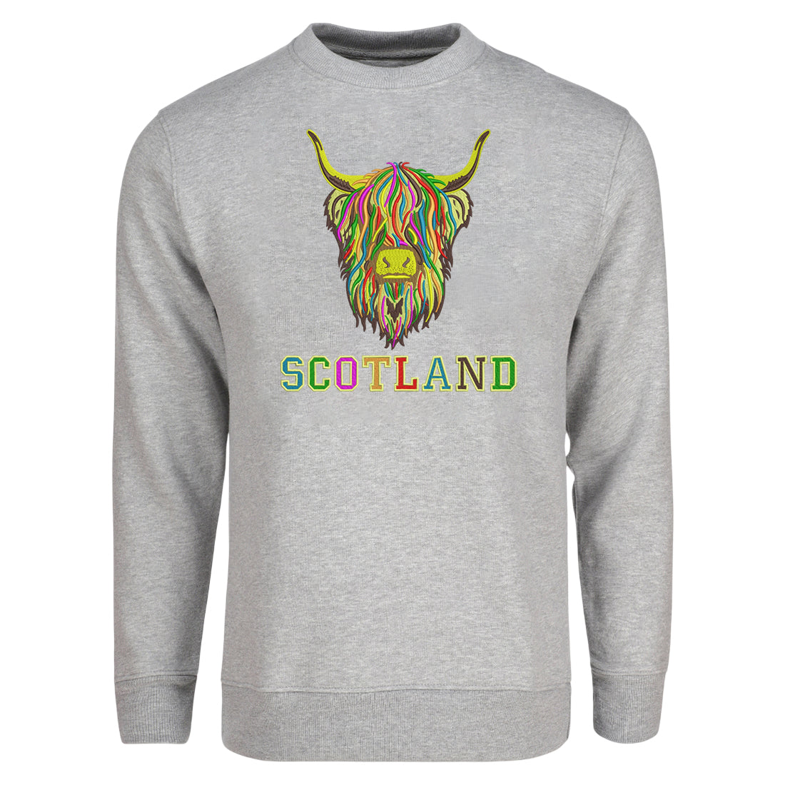 ADULT SWEATSHIRTS | EMB MLT COW 6